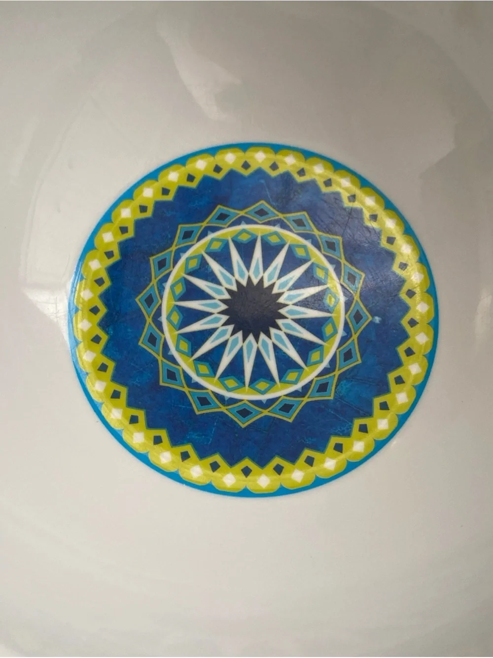 Kim Seybert Melamine Cereal  Bowls Blue Multi Colored Set of 2
